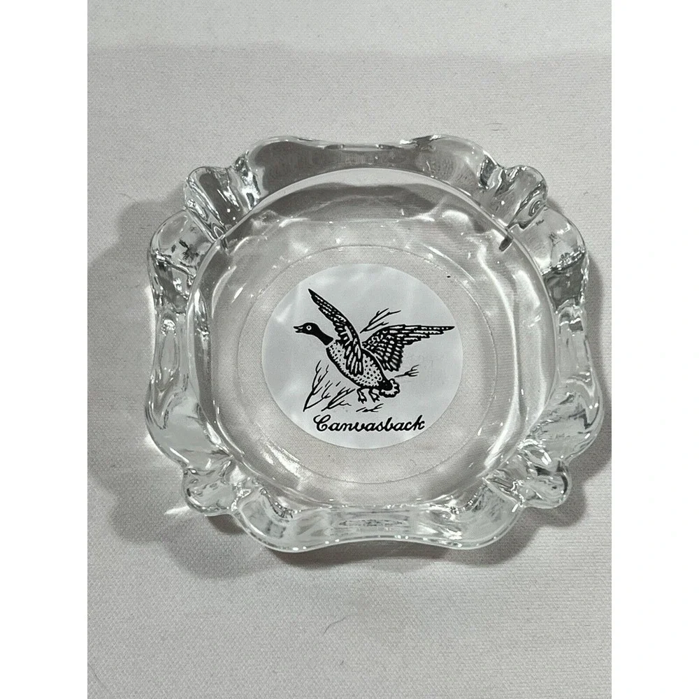 Game Bird Ashtray Set Lot Of 3 Glass‎ Grouse Pheasant Hunting Decor